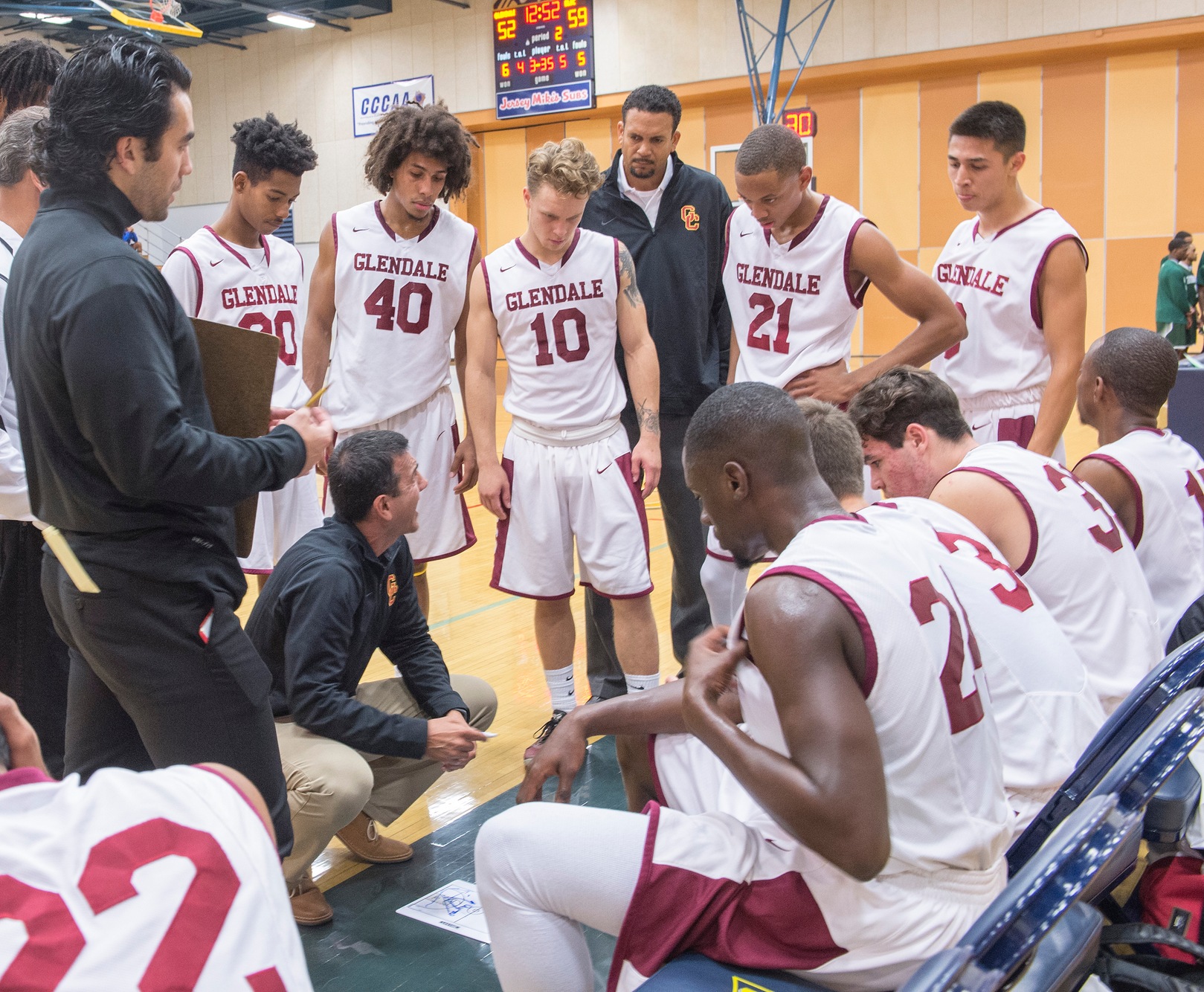 Five Glendale players scored in double figures led by Jordan Matthews