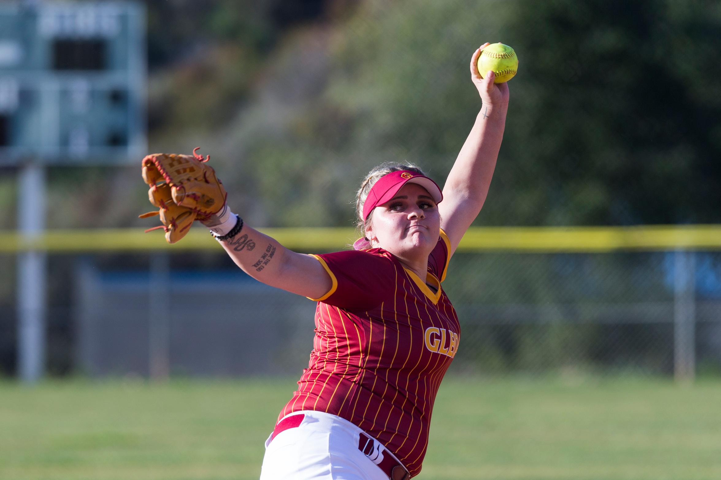 Torii Forsberg leads GCC softball to 4-3 over Southwestern College in first game of doubleheader Feb. 23'; drop second game 15-0